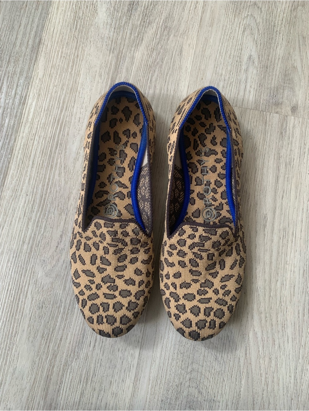 Rothy’s The Loafer leopard animal print Flats. Size 7.5. Round Toe.